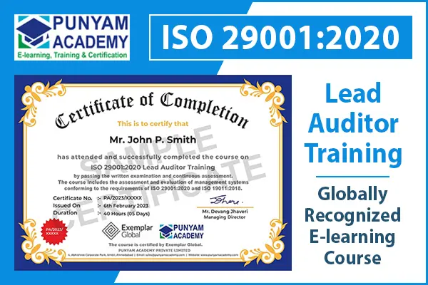 ISO 29001 Lead Auditor Training - E-learning Course