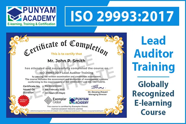 ISO 29993:2017 Lead Auditor Training