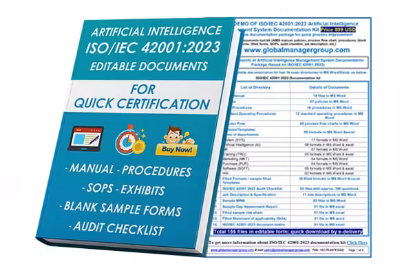 ISO/IEC 42001:2023 Editable Documents Kit for Quick Certification